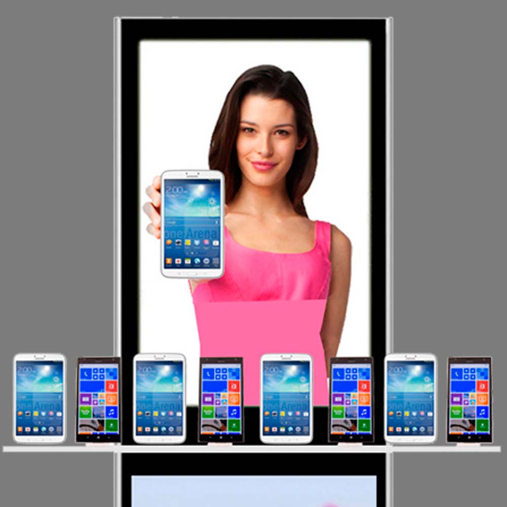 Interactive Product Shelf with 1.8m Digital Signage Advertising Kiosk Custom Built to Order